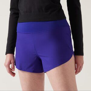 Athleta Run With It 3.5" Short Women's S Purple Brief-Liner Running Gym Workout
